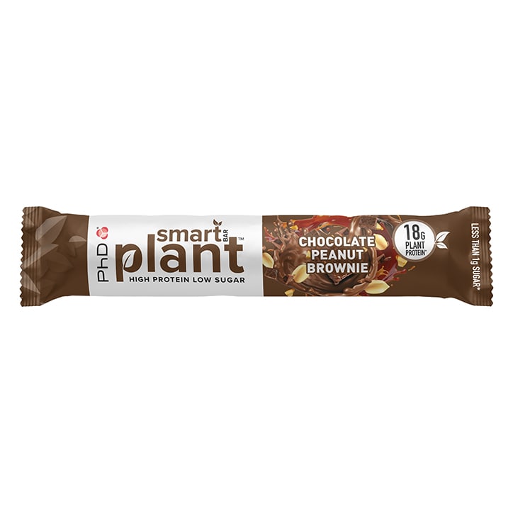 PhD Smart Bar Plant Chocolate Peanut Brownie Protein Bars 64g